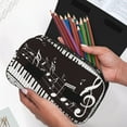 thumbnail image 7 of Hirioo Piano Keys With Musical Notes for Large Grid Mesh Pencil Case with Zipper Stationery Organizer Case, 7 of 7