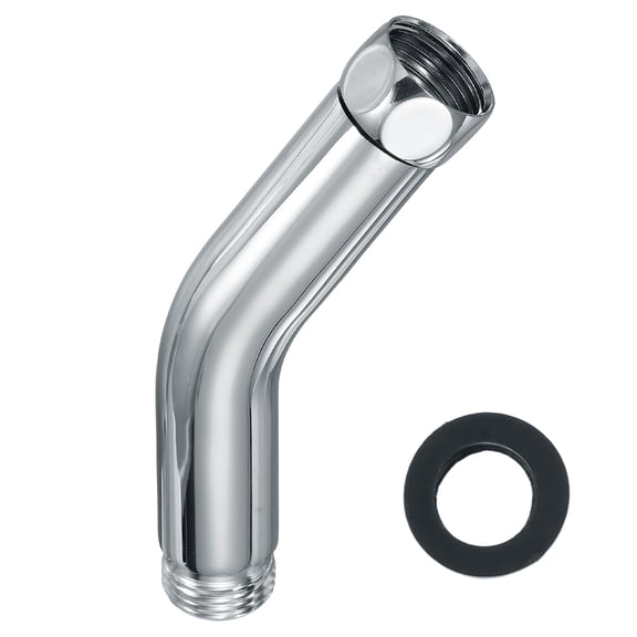 Uxcell Shower Arm Elbow Adapter, 135° G1/2 Connector Universal Stainless Steel Shower Head Extension for Bathroom Handheld Wall-mounted Head, Medium Silver