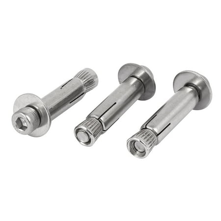 Stainless Steel Anchor Bolts - M6 x 40mm 304 Stainless Steel Hex Socket Head Sleeve Anchor Expansion Bolt 3PCS