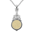thumbnail image 1 of Yellow Patterns Bark Fingerprint Pendant Jewelry Music Guitar Torque Hangtag, 1 of 3