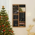 thumbnail image 2 of Costway Wall Mounted Jewelry Cabinet Door Hanging Jewelry Armoire with Full-Length Mirror Rustic Brown, 2 of 10