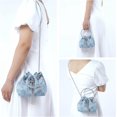 thumbnail image 3 of LHSHIDU Women Evening Handbag Mini Clutch Rhinestone Pouch Crossbody Handbag Purse Top Handle Floral Shoulder Bag Prom, 3 of 6