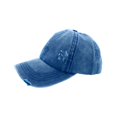 thumbnail image 5 of Empire Cove Womens Distressed Washed Ponytail Caps Hats Vintage Relaxed Fit Navy, 5 of 6