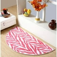 thumbnail image 2 of Furnishmyplace Zebra Light Pink Area Rug for Living Room, Dining Room, Kids 48" x 96" Half Round, 2 of 9