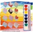 thumbnail image 3 of Valentine Paint Set Gift Heart Shaped Water Color Paint, Watercolor Paint Set 8 Colors Washable Water Paint for Kids Paint with Paintbrush Party Favors Art Paints, 3 of 8