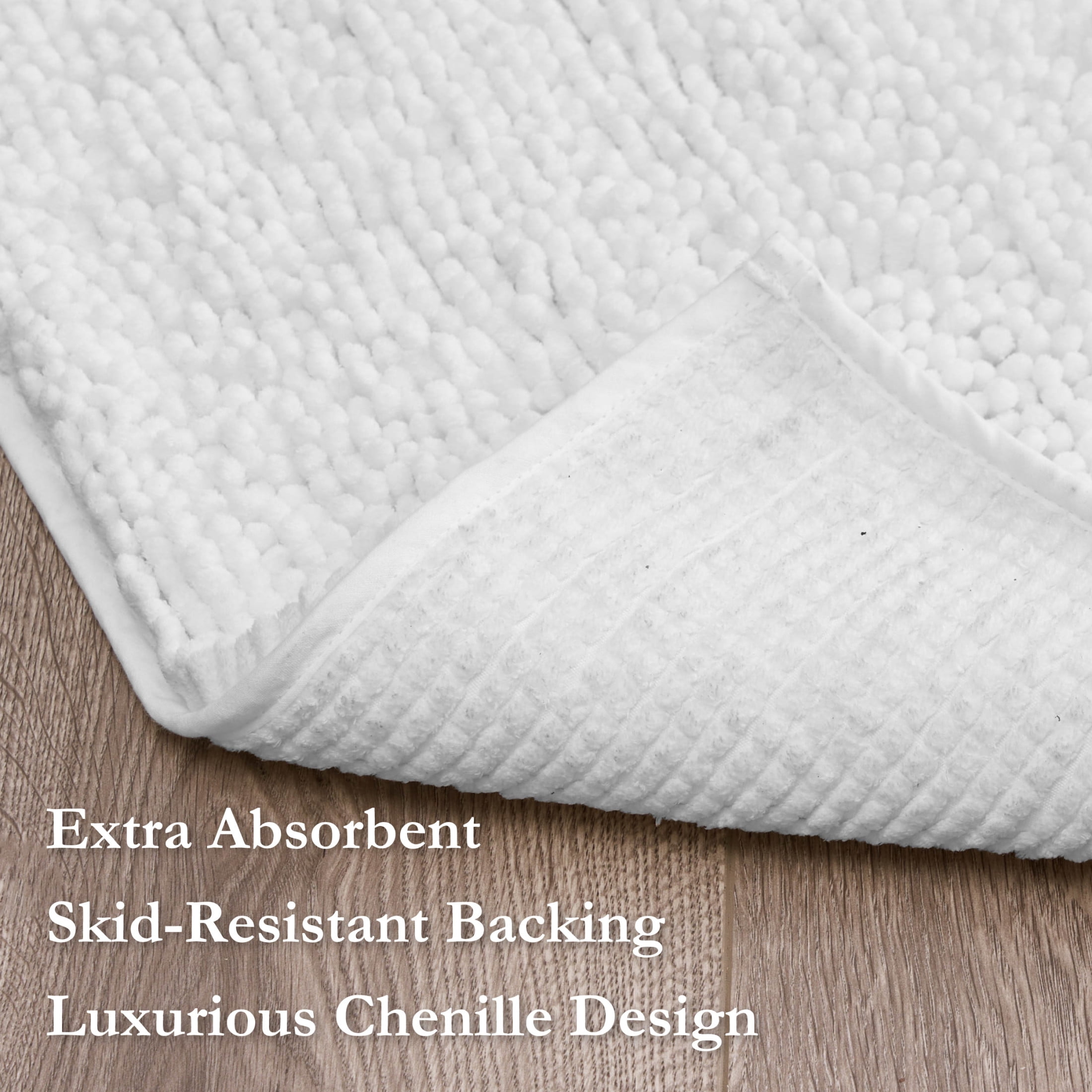 Resort Collection Chenille Plush Loop Bath Mats