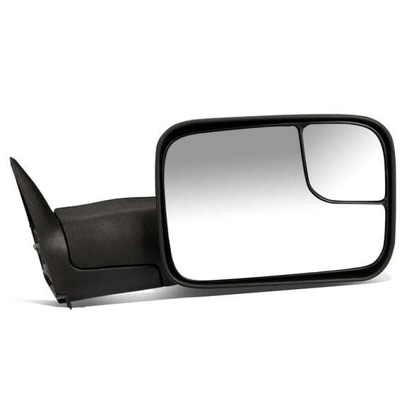 DNA Motoring For 94-02 Dodge Ram Black Manual Adjust Flip Up Passenger Right  Side Towing Mirror
