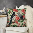 thumbnail image 7 of Flower tree bird Linen toss pillowcase Decoration pillowcase Gift preferred 24x24" Cushion cover 4 set Sofa pillowcase Sofa bedroom living room car, 7 of 7