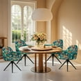 thumbnail image 3 of Xoenoiee Boho Mandala Butterfly Pattern Velvet Curved Back Dining Room Chair Cover with Arms Stretch Swivel Bar Stool Chair Slipcover, Removable Vanity Kitchen Office Desk Armchair Protector Covers, 3 of 7