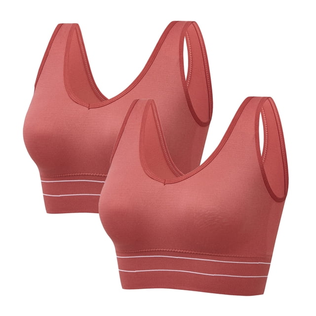 Aayomet Underwear Breasted Exercice 2PC Taille Yoga Preuve Plus Bra Fitness Femmes Nées Primitive (Rouge, XXXL)