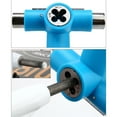 thumbnail image 2 of SEIWEI Skateboarding Tool with L-Shape Phillips Head Slide-Out Screwdriver and Allen Key (Blue), 2 of 6