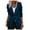 Blue, variant on YOUSNH Women's 2024 Fall Business Casual Long Sleeve Notch Lapel Trendy Work Jackets Outerwear Women's Blazers Jackets Brown XXL