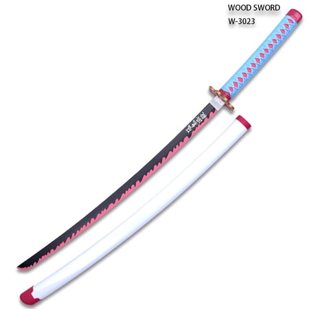 Demon Slayer: Kimetsu no Yaiba - Mitsuri Kanroji Wood Katana Replica with Scabbard, 41 in