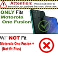 thumbnail image 2 of CoverON Motorola Moto one fusion Phone Case, KickStand Ring Loop Holder Rugged Cover Magnetic Slide Stand, Navy Blue, 2 of 9