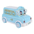 thumbnail image 1 of Coche de juguete musical BuyWeek para niños pequeños de plástico azul y blanco, 1 of 14