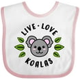 thumbnail image 3 of Inktastic Live Love Koalas Boys or Girls Baby Bib, 3 of 4
