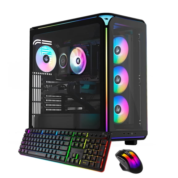 iBUYPOWER Element Gaming PC Desktop Computer AMD Ryzen 7 8700F CPU, NVIDIA GeForce RTX 5060 8GB GPU, 16GB DDR5 5200MHz RAM, 1TB NVMe SSD, Windows 11 Home, Gamer Keyboard and Mouse - EXBA7N5601
