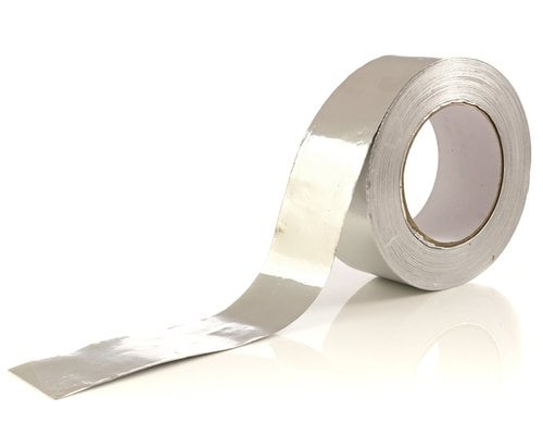 50Mx40mmx0.06mm Aluminum High Temp Foil Tape for Pipe Metal Repair Work 