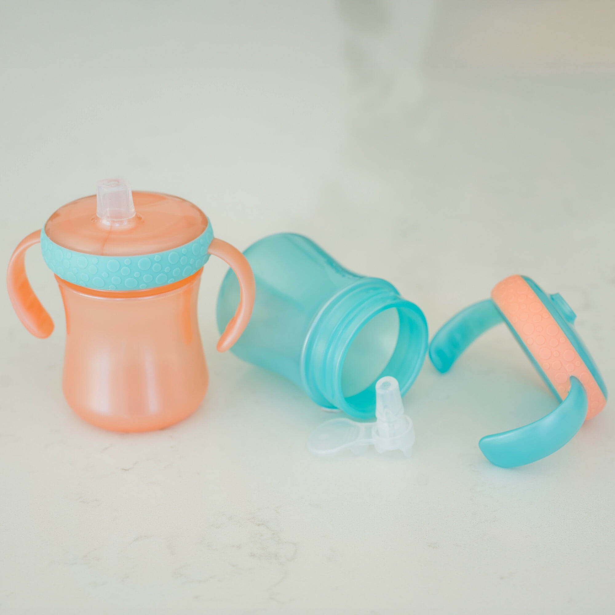 (3 pack) The First Years Soft Spout Trainer Cups, 7 oz — 2 Pack — Pearlized