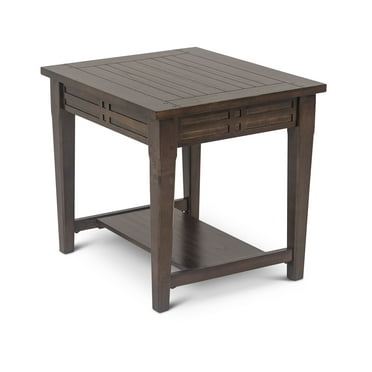 Rustic Hardwood End Table - Cherry Finish - Ample Storage Space - Elegant Living Room Accent