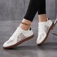 thumbnail image 6 of Womens Sport Sneakers Lace Flower Embroidered Breathable Comfort Round Toe Lace-Up Walking Tennis Shoes, 6 of 8