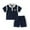 Navy, variant on Hienoo Toddler Boys Summer Outfits Casual Short Sleeve Polo Shirt Shorts Set, Sizes 3-4T