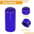 thumbnail image 5 of Unique Bargains 1 Set 32mm 1.26" ID Silicone Hose Cap W/ Clamp Intake Vacuum Hose End Plug for Car Silicone Blue, 5 of 6