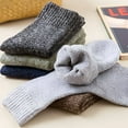 thumbnail image 4 of TELOLY 5Pairs Wool Socks Mens,Thickened Warmth Crew Socks for Men,Cozy and Protective Cold Days Warm Socks,Style2, 4 of 5