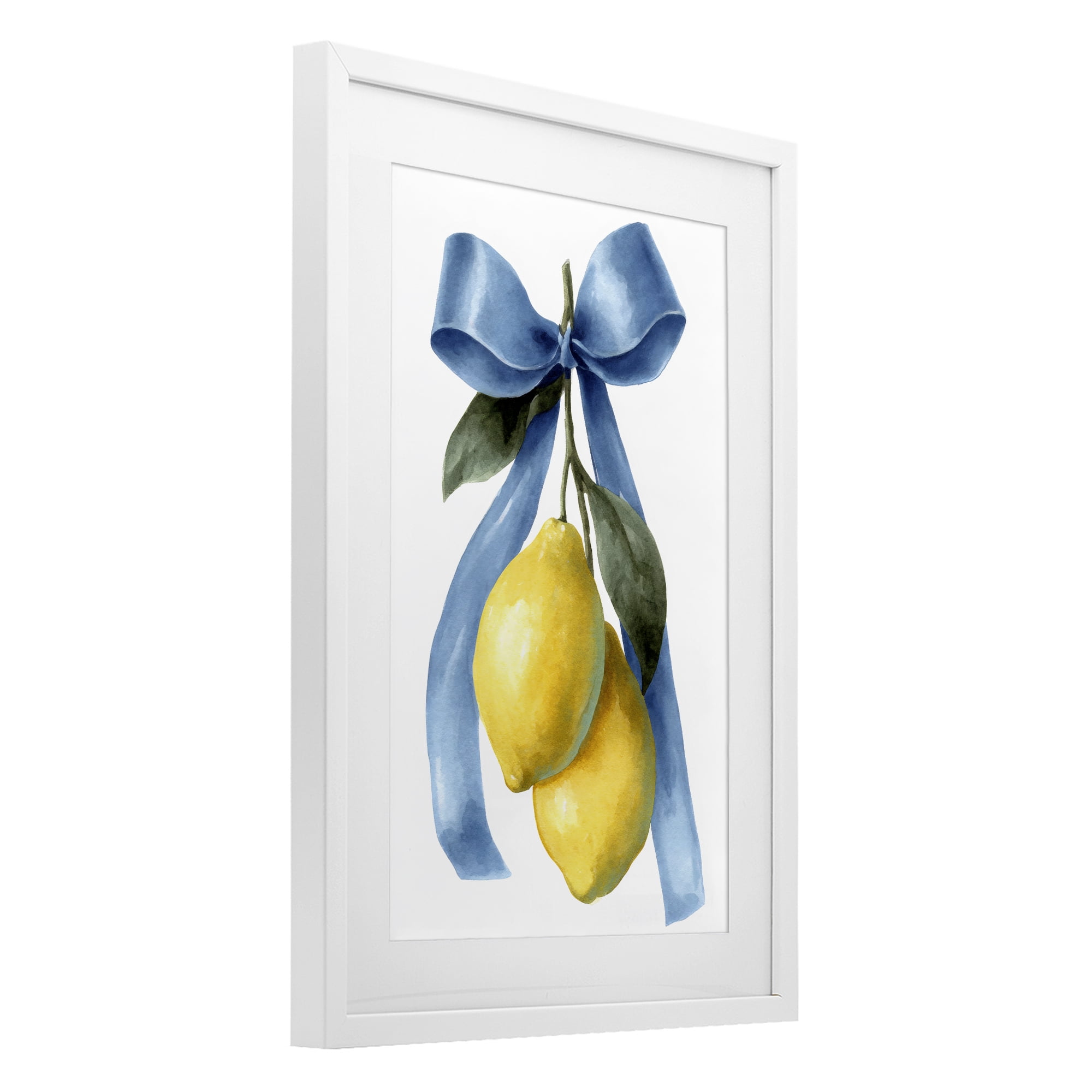 Stupell Industries Sweet & Sour Lemons White Framed Print Under Glass, design by Petal Prints Design