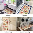 thumbnail image 6 of Boho Floral Kitchen Mat Set of 2,Modern Farmhouse Kitchen Rugs and Mats Non Skid Washable,Bohemian Kitchen Runner Rugs with Rubber Backing (Beige 17"x47"+17"x30"), 6 of 6