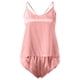 thumbnail image 2 of Conjunto de pijamas de seda satinada Gibobby para Mujer Rosa S, 2 of 5