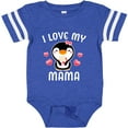 thumbnail image 3 of Inktastic I Love My Mama with Cute Penguin and Hearts Girls Baby Bodysuit, 3 of 5