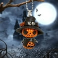 thumbnail image 4 of Taicans Halloween Pumpkin Witch Pendant‌ Ornament - Acrylic Jack-o'-Lantern Pumpkin Acrylic Car Hanging Ornament for Rearview Mirror,Spooky Season Decor,Festive Gift,3.1in, 4 of 4