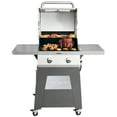 Cuisinart Two Burner Propane Gas Grill with Stainless Foldable Side