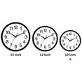 thumbnail image 3 of Reloj de pared Rohioue, moderno, 25 cm, negro, silencioso, para el hogar y la oficina, 3 of 9