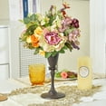 thumbnail image 6 of Sungmor Vintage Tulip Flower Tabletop Vase, Brown Cast Iron Decorative Centerpiece, Brown, 6 of 7