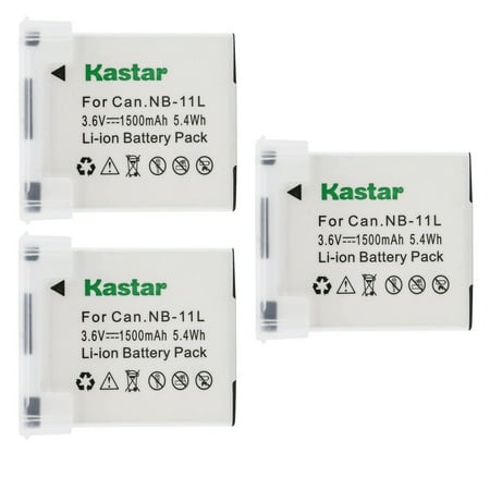 Kastar 3-Pack NB-11L Battery Replacement for Canon PowerShot A2300 A2300 IS PowerShot A2400 A2400 IS PowerShot A2500 A2500 IS PowerShot A2600 A2600 IS PowerShot A3400 A3400 IS Camera