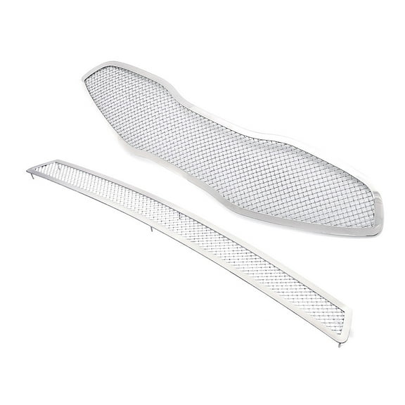 APS Compatible with Kia Cadenza 2014-2016 Main Upper Lower Bumper Stainless Steel Chrome Mesh Front Grill Grille Insert Combo K71316T