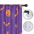 thumbnail image 4 of Blackout Kids Curtains,Purple Halloween Pumpkins Bats and Spiders Childrens Insulated Curtains Set Of 2,Bedroom Essentials,Toddler Room Decor 42"x54", 4 of 5