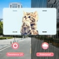 thumbnail image 4 of Smoaffly Cute Cat Hope License Plate Decorative Car Front License Plate Cover Vanity Tag Metal Car Plate Aluminum Novelty License Plate for Men/Women Car 6 X 12 Inch, 4 of 5