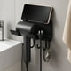 thumbnail image 4 of Soporte de Pared para Secador de Pelo de Baño, Multifuncional, Grueso, Sin Taladro, Ahorra Espacio, con Gancho y Soporte para Teléfono., 4 of 6