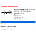 thumbnail image 2 of Front Right Strut Assembly - Compatible with 2009 - 2014 Nissan Maxima 2010 2011 2012 2013, 2 of 2