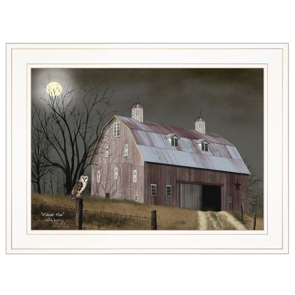 TrendyDecor4U Midnight Moon By Billy Jacobs Framed Print BJ1042A-226G