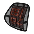 thumbnail image 1 of Almohada Lumbar de Masaje de Beads de Bambú para Asiento de Automóvil Unique Bargains 40x43cm Malla Negro Marrón 1 Pc, 1 of 6