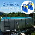 thumbnail image 5 of 2 juegos de soportes para tuberías de piscina, suelo de plástico, soportes para manguera de piscina con cinta y bridas para cables, abrazaderas de manguera de acero inoxidable, 5 of 5