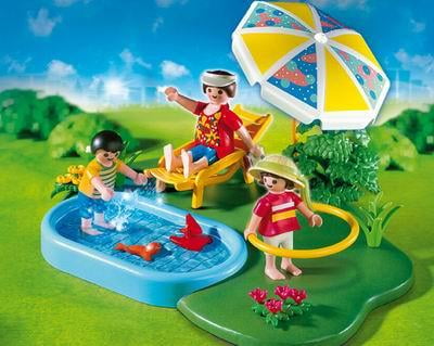 playmobil swimming pool set