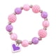 thumbnail image 3 of Pulsera divertida Accesorios versátiles para niñas Collar de cuentas morado rosa simple, 3 of 5