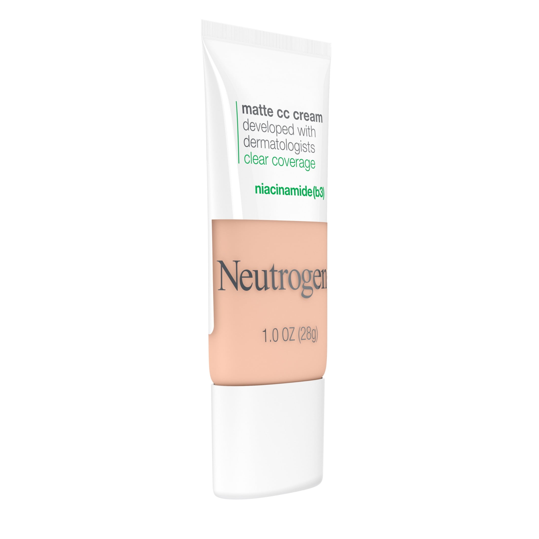 Neutrogena Clear Coverage Flawless Matte CC Cream, Alabaster, 1 oz