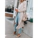 thumbnail image 3 of Abrigo de mujer, gabardina de mujer, chaqueta larga abierta por delante para mujer, gabardina de mujer, elegante y moderna, 3 of 7