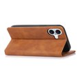 thumbnail image 2 of for iPhone 16 Plus Case, PU Leather Case, Vintage Wallet Case Book Folding Flip Case with Kickstand Card Holders Slots Magnetic Closure Protective Cover for iPhone 16 Plus, Brown, 2 of 13